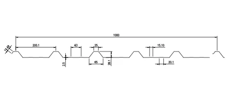 Screw Down Roof Sheeting Structure